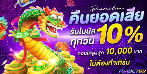 โปรคืนยอดเสีย 10%